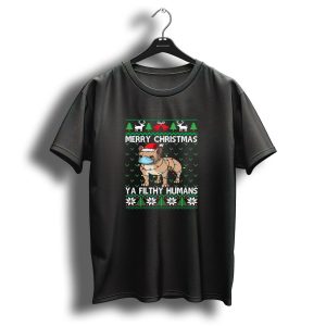Merry Christmas Ya Filthy Humans Frenchie Dog T-Shirt