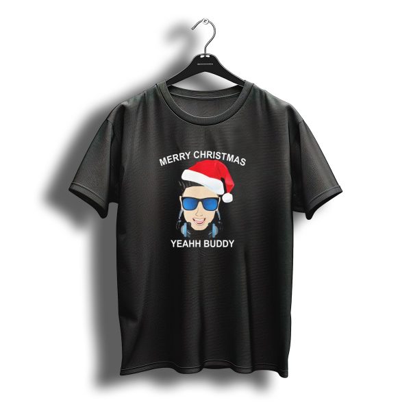 Merry Christmas Yeahh Buddy Dj Pauly D Santa Hat Sunglasses Headphones T Shirt t shirt 1