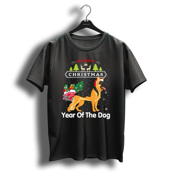 Merry Christmas Year Of The Dog German Shepherd Snowflakes T Shirt 1 t shirt 1