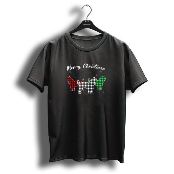 Merry Christmas Yorkshire Terrier Dog Lover Red Green Plaid T Shirt 1 t shirt 1