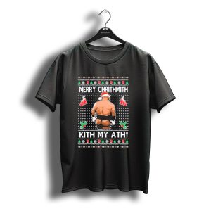 Merry Chrithmith Kith My Ath Mike Tyson Santa Boxing Christmas T-Shirt