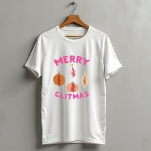 Merry Clitmas Christmas Vagina Ornaments With Santa Hat Decor T Shirt