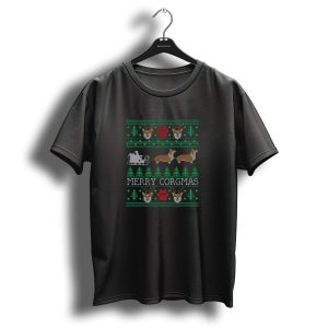 Merry Corgmas Funny Dog Corgi Ugly Christmas T-Shirt