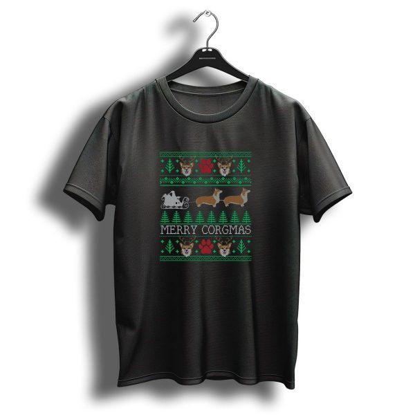 Merry Corgmas Funny Dog Corgi Ugly Christmas T Shirt 1 t shirt 1