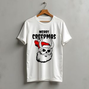 Merry Creepmas Horror Santa Skull Christmas T-Shirt