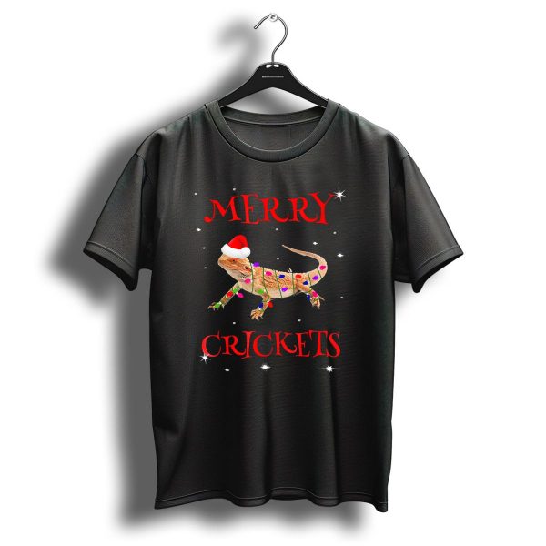 Merry Crickets Funny Bearded Dragon Christmas Me T Shirt 1 t shirt 1
