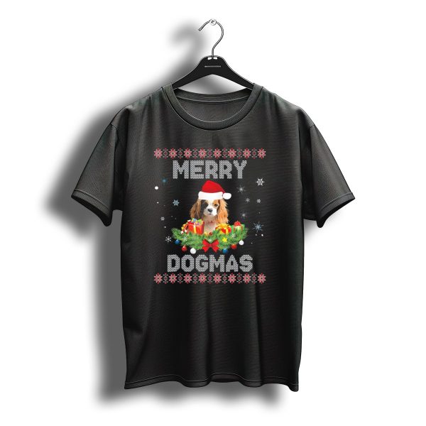 Merry Dogmas Cavalier King Charles Spaniel Christmas Santa Hat Holiday T Shirt t shirt 1