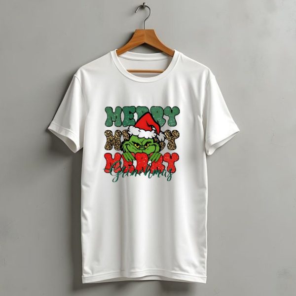 Merry Grinchmas 2024 Santa Hat Christmas Grinch T Shirt 1 t shirt 1