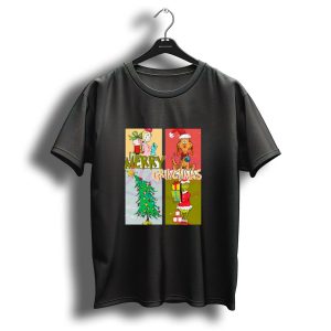 Merry Grinchmas Characters Vintage Grinch And Max Christmas Tree T-Shirt