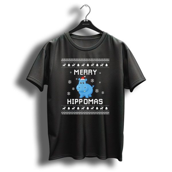 Merry Hippomas Hippo Lover Christmas Ugly Xmas T Shirt 1 t shirt 1