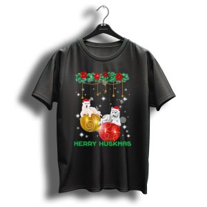 Merry Huskmas Siberian Husky Christmas Dogs Festive Decorations T Shirt