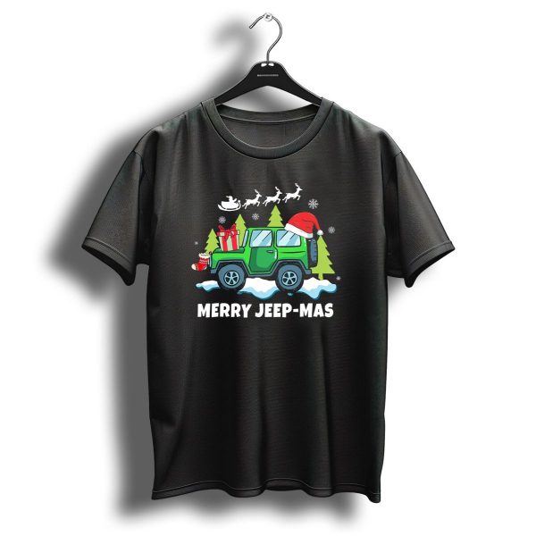 Merry Jeep Mas Christmas Suv With Santa Hat And Reindeer T Shirt 1 t shirt 1