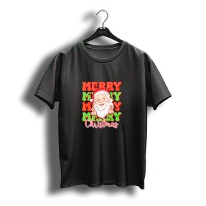Merry Merry Merry Merry Christmas Santa T-Shirt