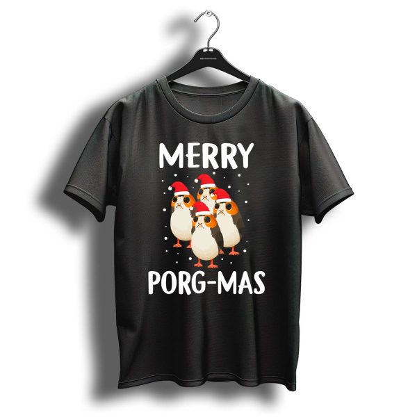 Merry Porg Mas Christmas Holiday Season With Festive Porgs In Santa Hats T Shirt 1 t shirt 1
