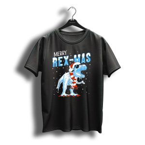 Merry Rexmas Santa Dinosaur Christmas T-Shirt