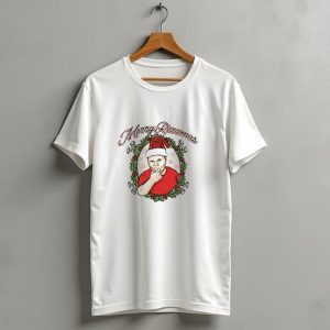 Merry Rizzmas Christmas 2024 Santa Hat And Holly Wreath Child T Shirt
