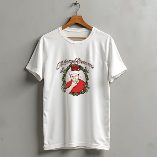 Merry Rizzmas Christmas 2024 Santa Hat And Holly Wreath Child T Shirt 1 t shirt 1