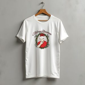 Merry Rizzmas Christmas 2024 Santa Hat And Holly Wreath Child T-Shirt