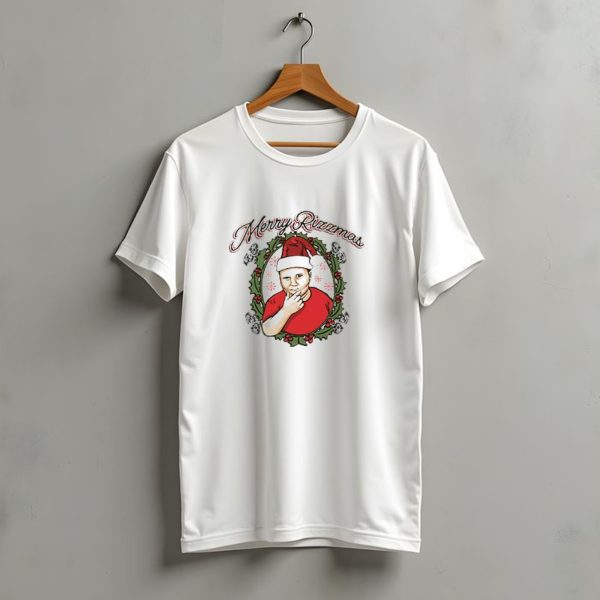Merry Rizzmas Christmas 2024 Santa Hat And Holly Wreath Child T Shirt t shirt 1