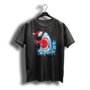 Merry Sharkmas Santa Claus Shark Christmas Holiday Fun T-Shirt