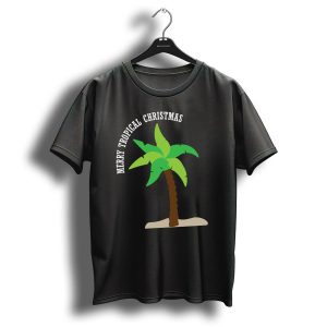 Merry Tropical Christmas Palm Tree T-Shirt