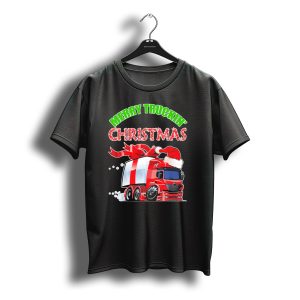 Merry Truckin' Christmas Big Rig Santa Semis T-Shirt