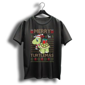 Merry Turtlemas Sea Turtle Lover Festive Christmas Holiday T-Shirt