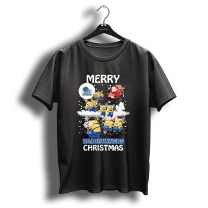 Merry Utsa Roadrunners Minions Christmas With Santa And Reindeer T Shirt