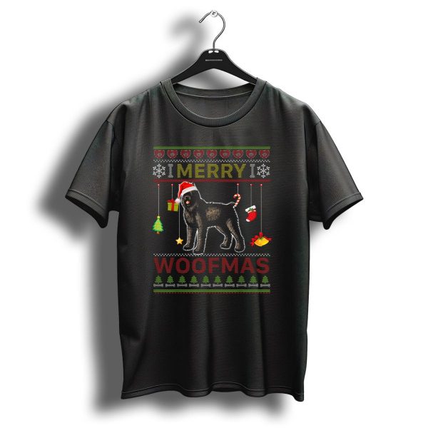Merry Woofmas Bouvier Des Flandres Christmas Santa Hat Festive Decorations T Shirt 1 t shirt 1