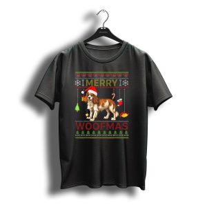 Merry Woofmas Cavalier King Charles Spaniel Christmas Santa Hat T-Shirt