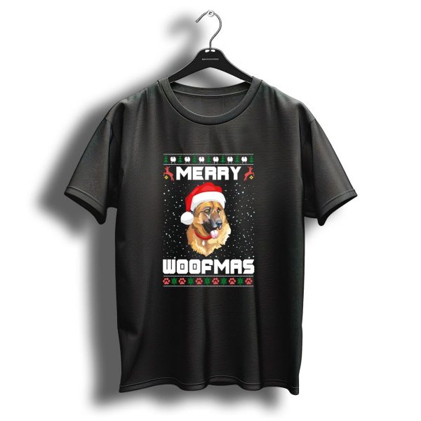 Merry Woofmas German Shepherd Christmas Dog Festive T Shirt 1 t shirt 1