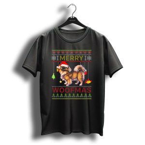 Merry Woofmas Pekingese Santa Hat Christmas Decor T Shirt