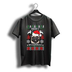 Merry Woofmas Santa Pug Ugly Christmas T-Shirt