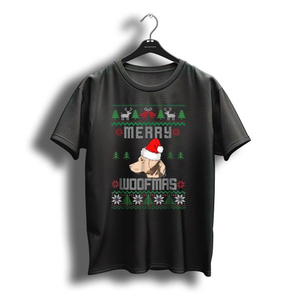 Merry Woofmas Yellow Lab Christmas Santa Hat Holiday T Shirt t shirt 1