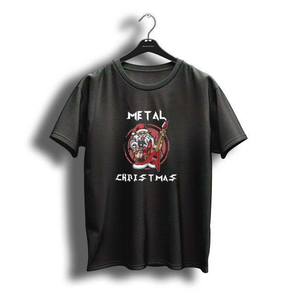 Metal Christmas Heavy Metal Santa Rock Horns T Shirt t shirt 1