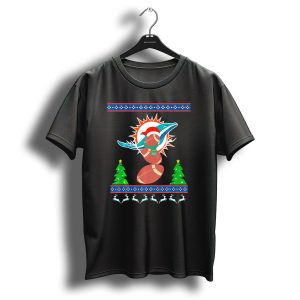 Miami Dolphins Christmas Football Reindeer T Shirt