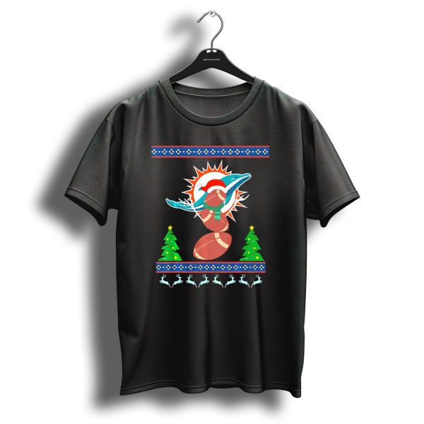 Miami Dolphins Christmas Football Reindeer T Shirt 1 t shirt 1