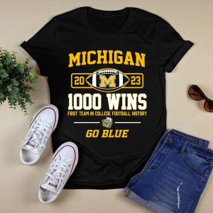 Michigan 1000 Wins First Team In College Football History Go Blue Shirt