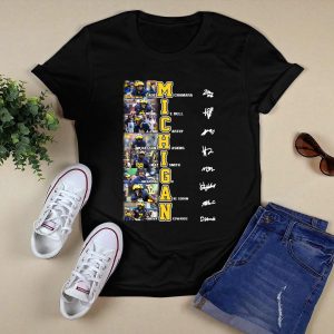 Michigan Football Team Players Signatures Shirt