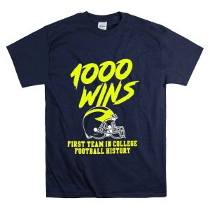 Michigan Wolverines 1000 Wins First Team In College Football History Helmet T-Shirt