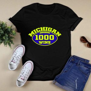 Michigan Wolverines 1000 Wins Football T-Shirt