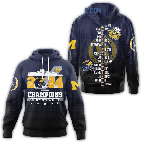Michigan Wolverines 2024 National Champions AOP Hoodie 1