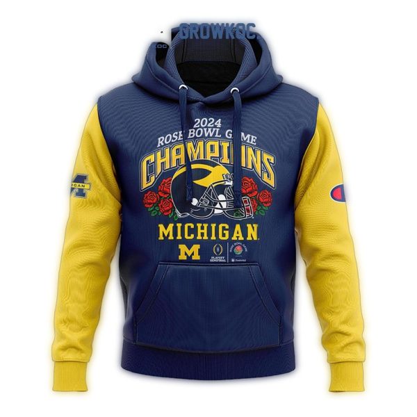 Michigan Wolverines 2024 Rose Bowl Game Champions Fan AOP Hoodie 1