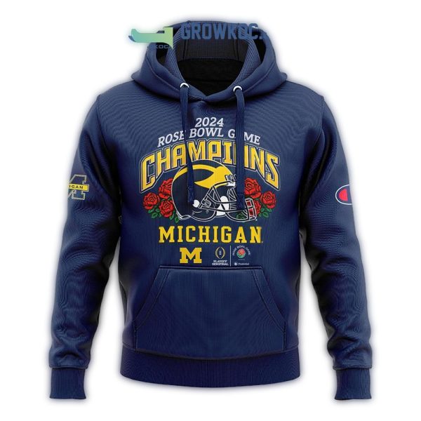 Michigan Wolverines 2024 Rose Bowl Game Champions Funny AOP Hoodie 1