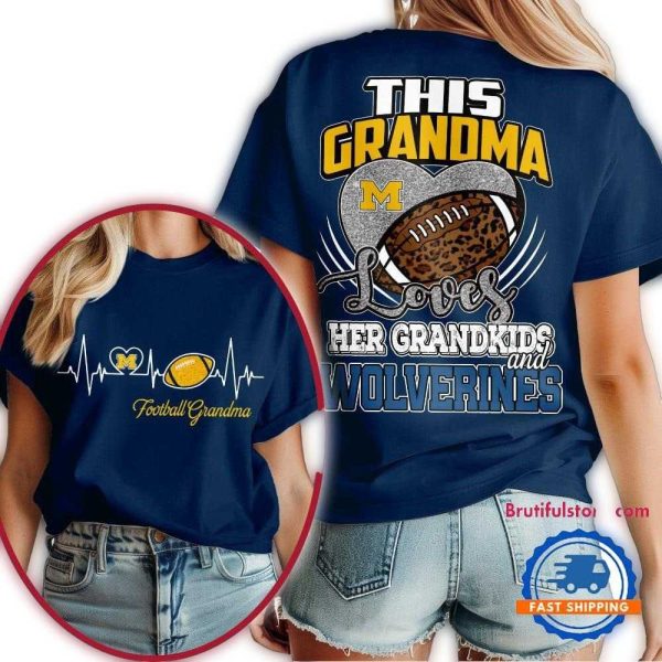 Michigan Wolverines 2025 NCAA Grandparents Day Unisex 3D Shirt 1