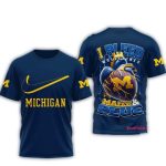 Michigan Wolverines 2025 Ncaa I Bleed All Over Print T Shirt