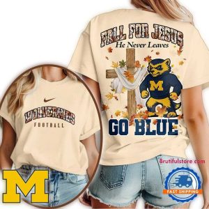 Michigan Wolverines 2025 Ncaa Season Fall For Jesus All Over Print T Shirt