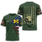 Michigan Wolverines 2025 Ncaa Veteran All Over Print T Shirt