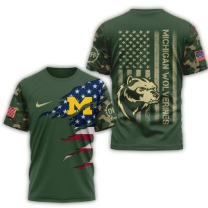 Michigan Wolverines 2025 Ncaa Veteran All Over Print T Shirt