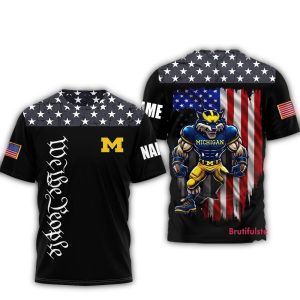 Michigan Wolverines 2025 Ncaa We The People All Over Print T Shirt